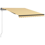 VidaXL Luifel automatisch uittrekbaar 300x250 cm geel en wit - afbeelding 2