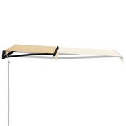 VidaXL Luifel automatisch uittrekbaar 300x250 cm geel en wit - afbeelding 3
