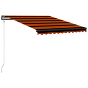 VidaXL Luifel automatisch uittrekbaar 300x250 cm oranje en bruin - afbeelding 2
