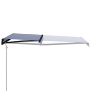 VidaXL Luifel automatisch uittrekbaar 400x300 cm blauw en wit - afbeelding 3