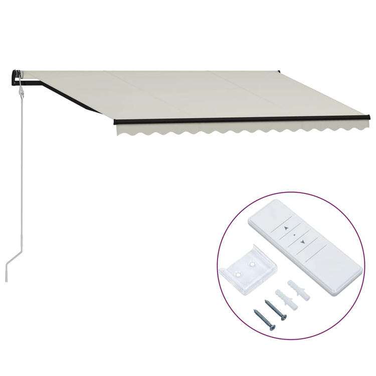 VidaXL Luifel automatisch uittrekbaar 400x300 cm crème