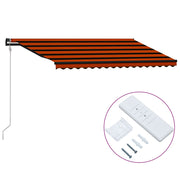 VidaXL Luifel automatisch uittrekbaar 400x300 cm oranje en bruin - afbeelding 1