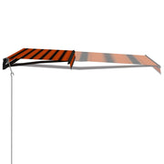 VidaXL Luifel automatisch uittrekbaar 400x300 cm oranje en bruin - afbeelding 3
