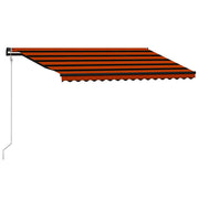 VidaXL Luifel automatisch uittrekbaar 450x300 cm oranje en bruin - afbeelding 2