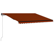 VidaXL Luifel automatisch uittrekbaar 500x300 cm oranje en bruin - afbeelding 2