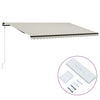 VidaXL Luifel automatisch uittrekbaar 600x300 cm crème