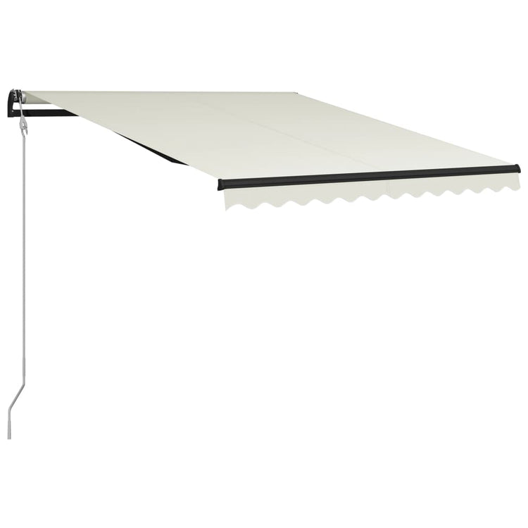 VidaXL Luifel uittrekbaar met windsensor en LED 300x250 cm crème