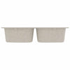 Vidaxl keukenwasbak beige 76 x 48 x 30 cm kwarts en hars