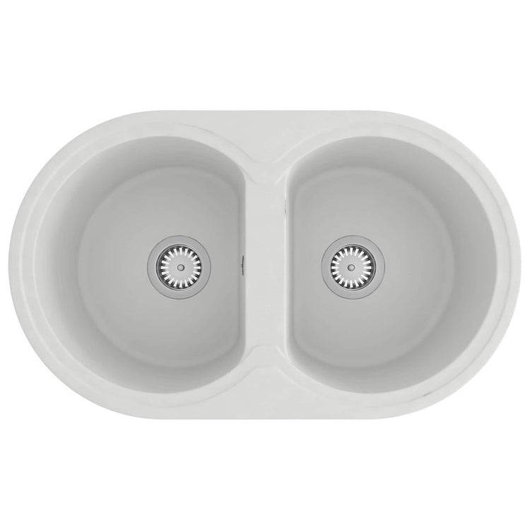 Vidaxl keukenwasbak wit 78 x 47 x 20.5 cm graniet