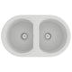 Vidaxl keukenwasbak wit 78 x 47 x 20.5 cm graniet