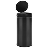 Vidaxl prullenbak met automatische sensor 70 l koolstofstaal zwart - afbeelding 3