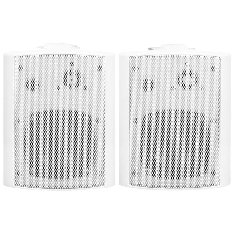 VidaXL Stereoluidsprekers wandgemonteerd 2 st 80 W wit