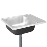 Vidaxl gootsteen met afvoerset 600x500x155 mm roestvrij staal zilver - afbeelding 2