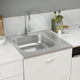 Vidaxl gootsteen met afvoerset 600x600x155 mm roestvrij staal zilver