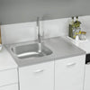 Vidaxl gootsteen met afvoerset 800x600x155 mm roestvrij staal zilver