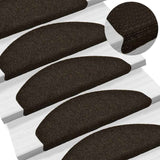 Vidaxl trapmatten zelfklevend 15 stuks 65x21x4 cm donkerbruin - afbeelding 1