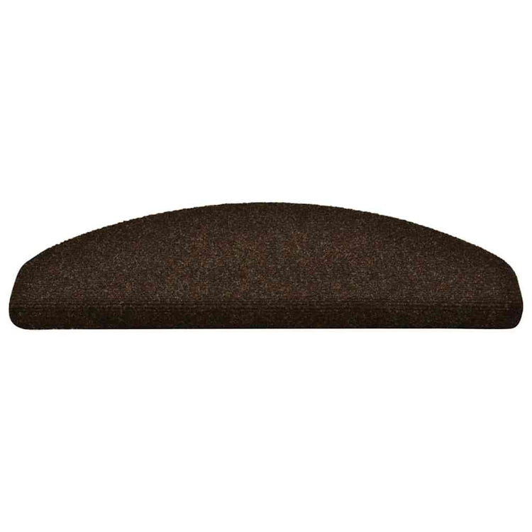 Vidaxl trapmatten zelfklevend 15 stuks 65x21x4 cm bruin halfrond groot