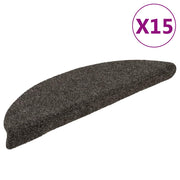 Vidaxl trapmatten zelfklevend 15 stuks 56x17x3 cm antraciet halfrond - afbeelding 1