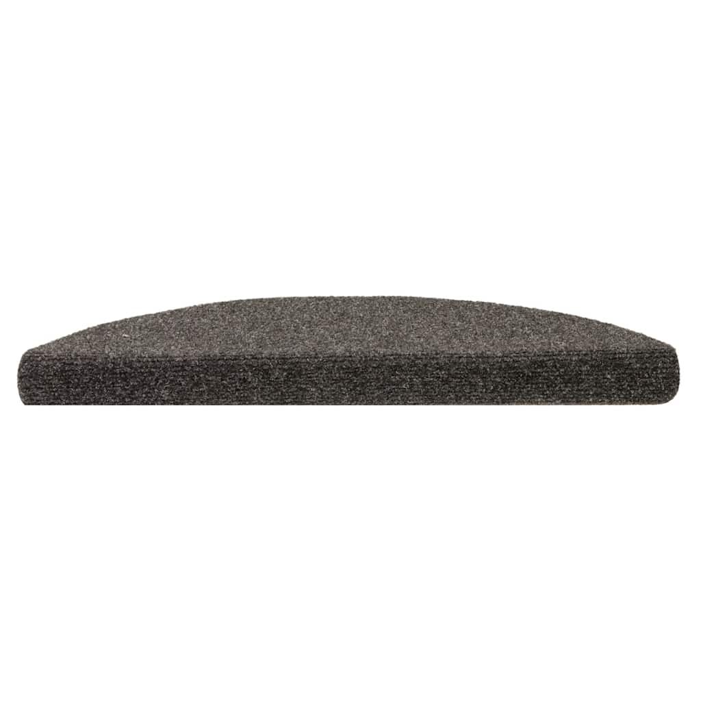 Vidaxl trapmatten zelfklevend 15 stuks 56x17x3 cm antraciet halfrond