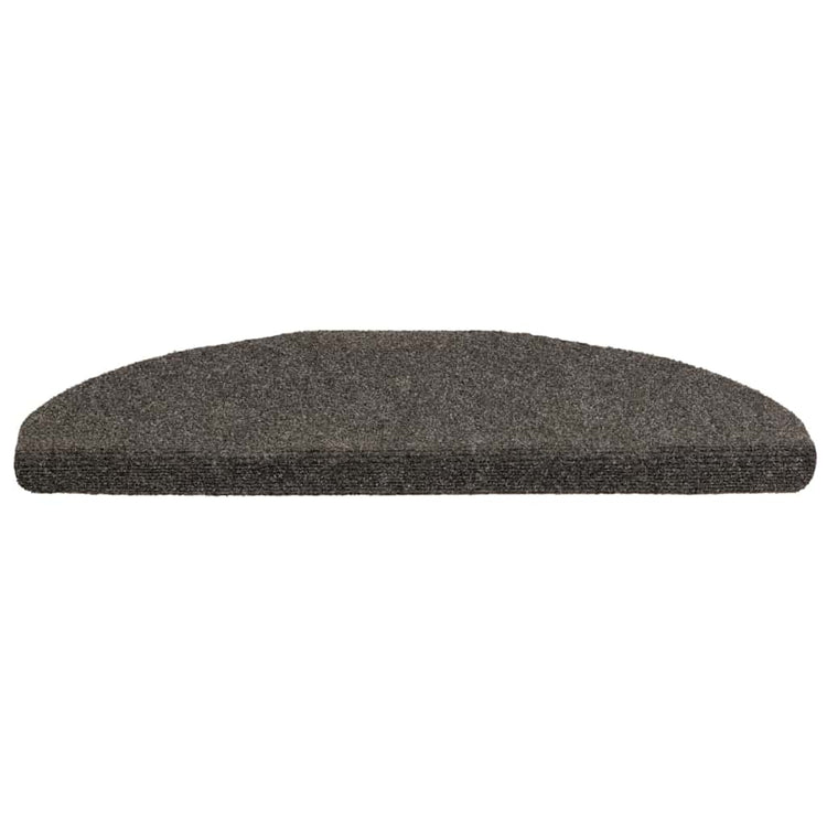 Vidaxl trapmatten zelfklevend 15 stuks 65x21x4 cm antraciet halfrond groot