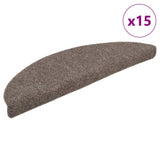 Vidaxl trapmatten zelfklevend 15 stuks 56x17x3 cm beige halfrond - afbeelding 2