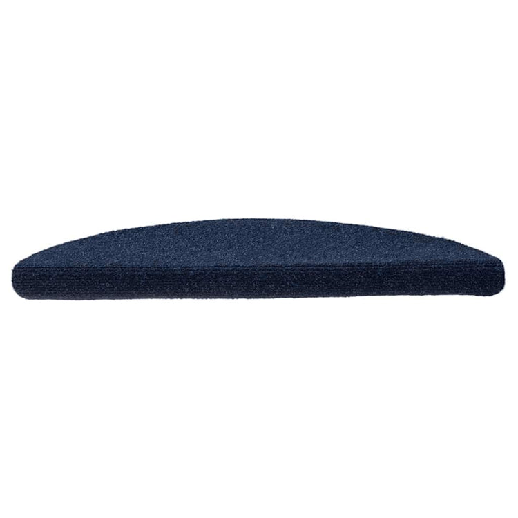 Vidaxl trapmatten zelfklevend 15 stuks 56x17x3 cm marineblauw halfrond