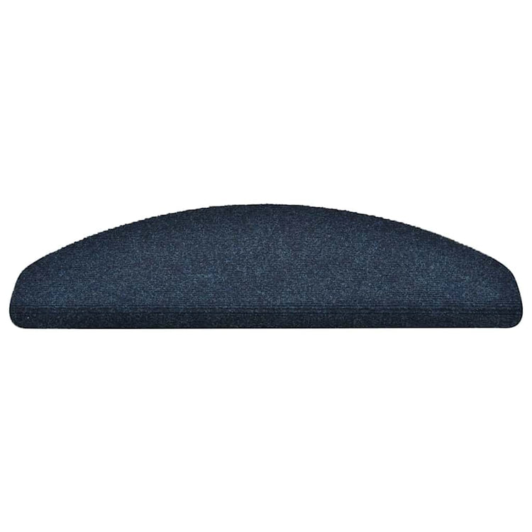 Vidaxl trapmatten zelfklevend 15 stuks 65x21x4 cm marineblauw halfrond groot