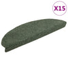 Vidaxl trapmatten zelfklevend 15 stuks 65x21x4 cm groen halfrond groot
