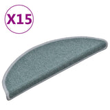 Vidaxl trapmatten 15 st 56x17x3 cm zeeblauw halfrond - afbeelding 2