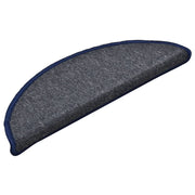 Vidaxl trapmatten 15 st 56x17x3 cm donkergrijs en blauw halfrond - afbeelding 3
