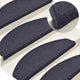 Vidaxl trapmatten 15 st 65x24x4 cm donkergrijs en blauw halfrond groot
