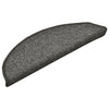 Vidaxl trapmatten 15 st 56x17x3 cm donkergrijs halfrond