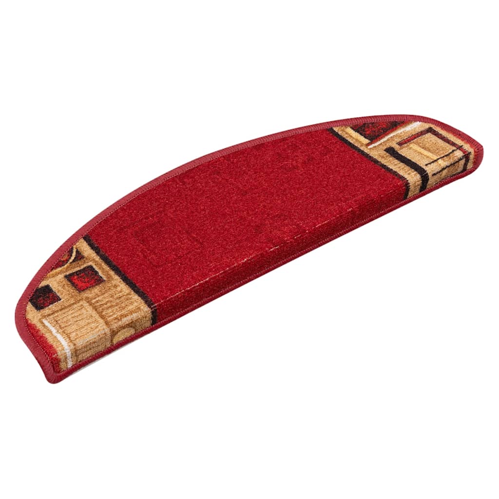 Vidaxl trapmatten zelfklevend 15 st 65x21x4 cm rood