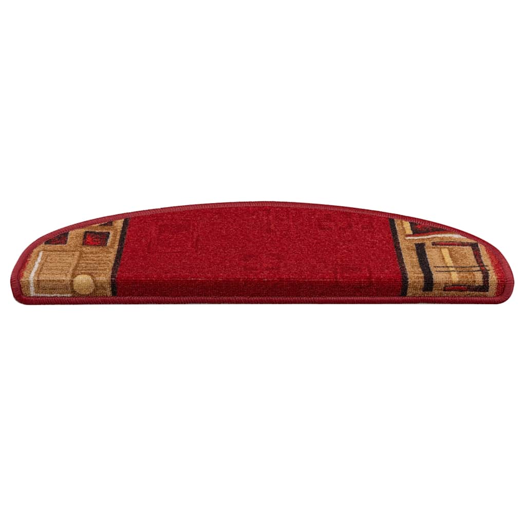 Vidaxl trapmatten zelfklevend 15 st 65x21x4 cm rood