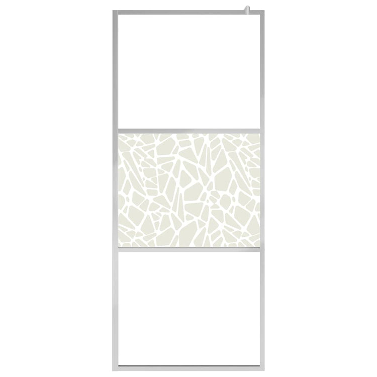 Vidaxl inloopdouchewand met stenenmotief 80x195 cm esg-glas