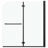 Vidaxl douchewand inklapbaar 2 panelen 120x140 cm esg zwart