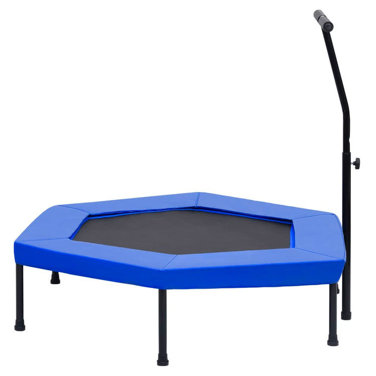 VidaXL Fitnesstrampoline met handgreep veiligheidsmat zeshoekig 122 cm