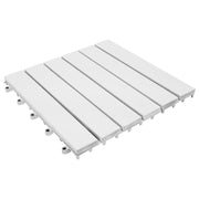 VidaXL Terrastegels 10 st 30x30 cm massief acaciahout wit - afbeelding 2