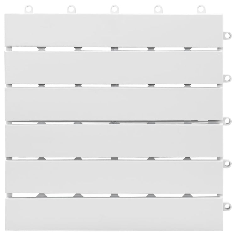 VidaXL Terrastegels 10 st 30x30 cm massief acaciahout wit