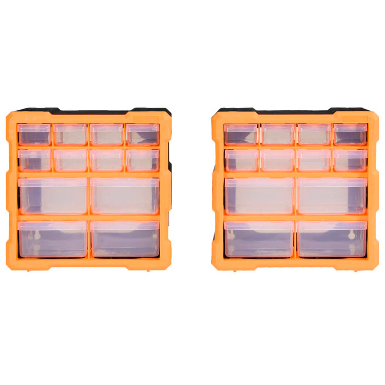 Vidaxl organisers met 12 lades 2 st 26,5x16x26 cm