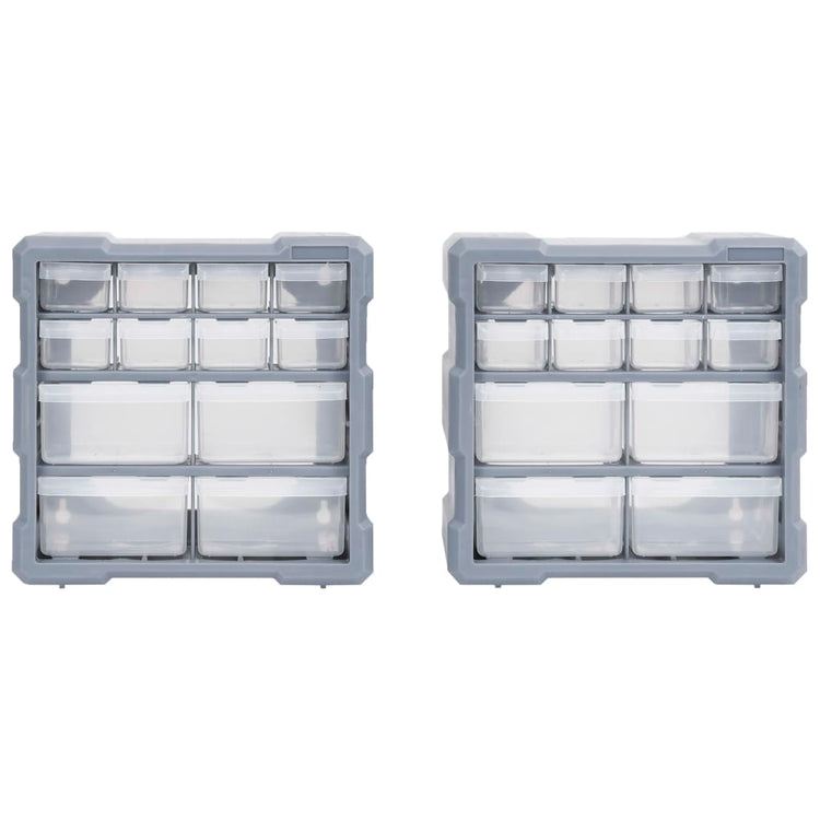 Vidaxl organisers met 12 lades 2 st 26,5x16x26 cm