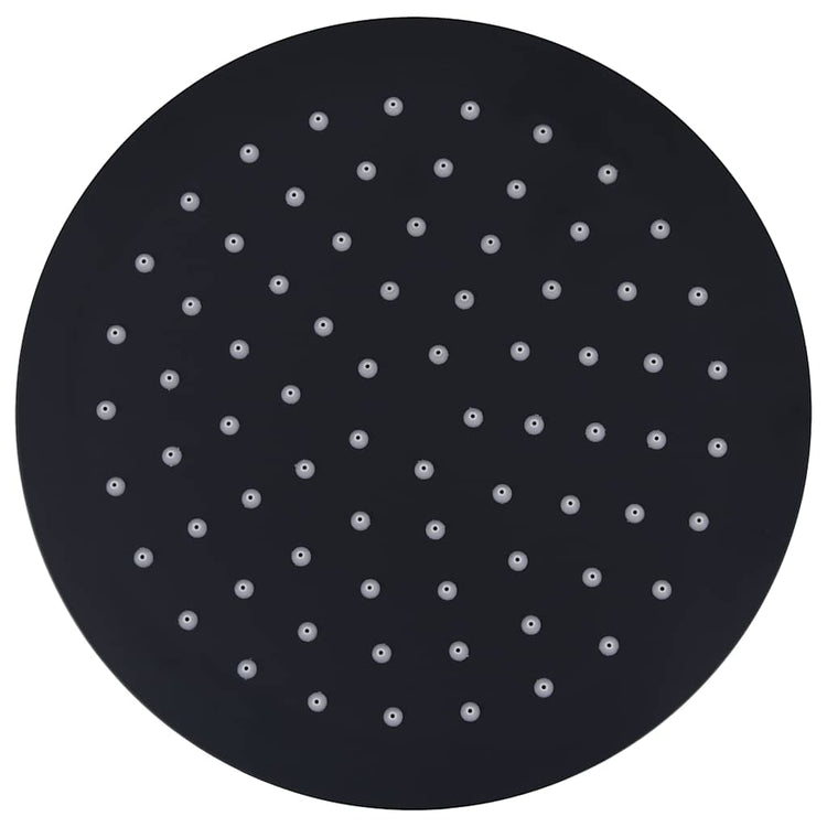 Vidaxl regendouchekop rond 20 cm roestvrij staal zwart