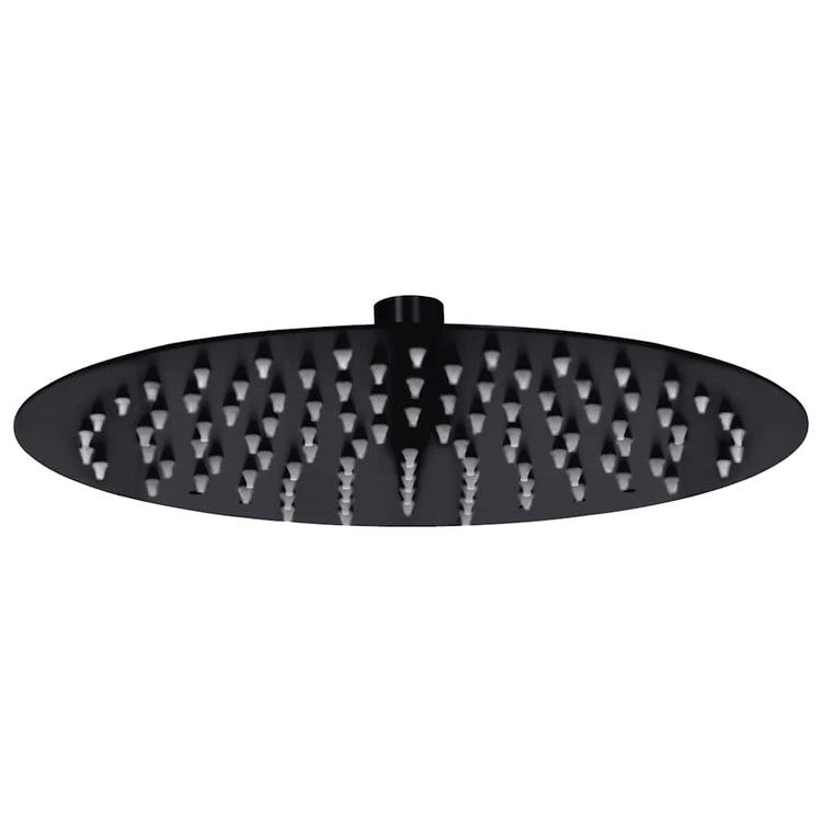 Vidaxl regendouchekop rond 25 cm roestvrij staal zwart