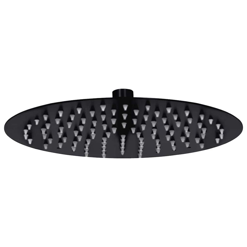 Vidaxl regendouchekop rond 25 cm roestvrij staal zwart
