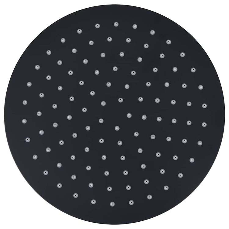Vidaxl regendouchekop rond 25 cm roestvrij staal zwart