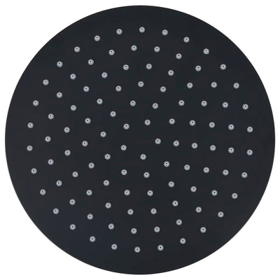 Vidaxl regendouchekop rond 25 cm roestvrij staal zwart
