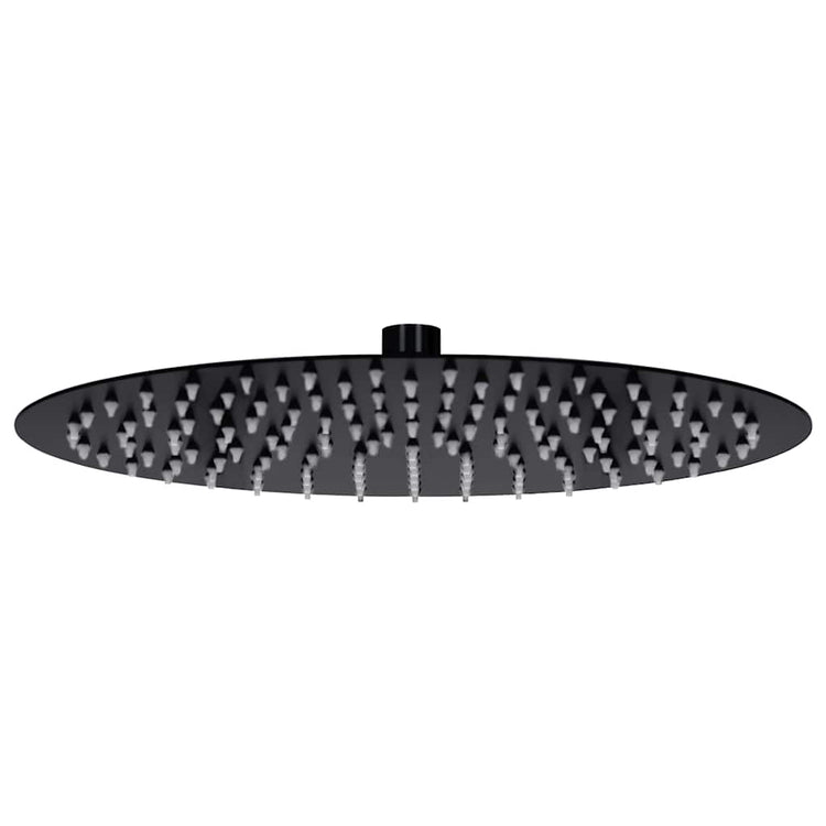 Vidaxl regendouchekop rond 30 cm roestvrij staal zwart