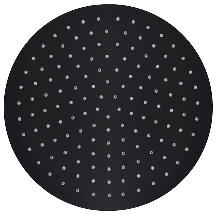 Vidaxl regendouchekop rond 30 cm roestvrij staal zwart