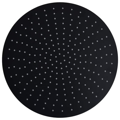 Vidaxl regendouchekop rond 40 cm roestvrij staal zwart
