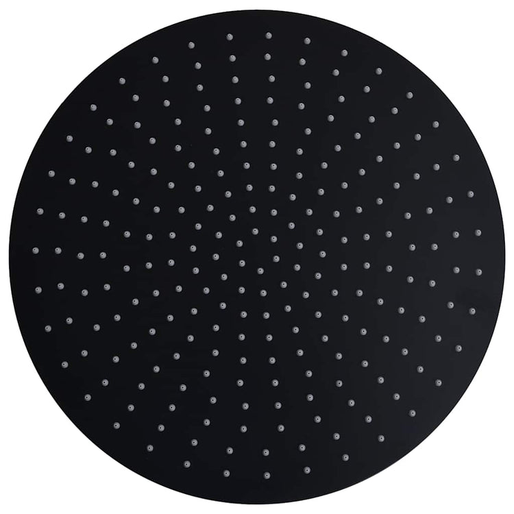 Vidaxl regendouchekop rond 40 cm roestvrij staal zwart